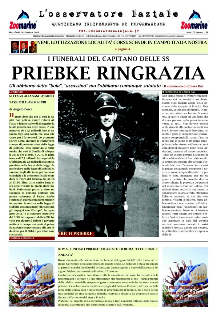L'osservatore d'Italia edizione del 16 Ottobre 2013